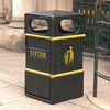 Glass Fibre Closed Top Litter Bin - 84 Litre