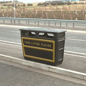 GRC Closed Top Litter Bin - 168 Litre