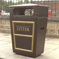 GRC Closed Top Litter Bin - 84 Litre