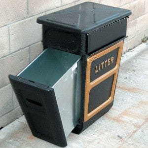 GRC Closed Top Litter Bin - 84 Litre