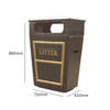 GRC Closed Top Litter Bin - 84 Litre