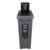 Slim Profile Recycling Bin with Integrated Signage - 70 Litre