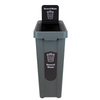 Slim Profile Recycling Bin with Integrated Signage - 70 Litre
