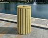 Round Geneva Softwood Litter Bin - 110 Litre