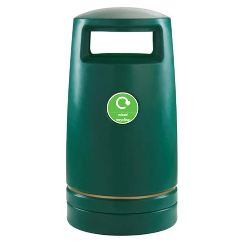 External Hooded Recycling Bin - 100 Litre