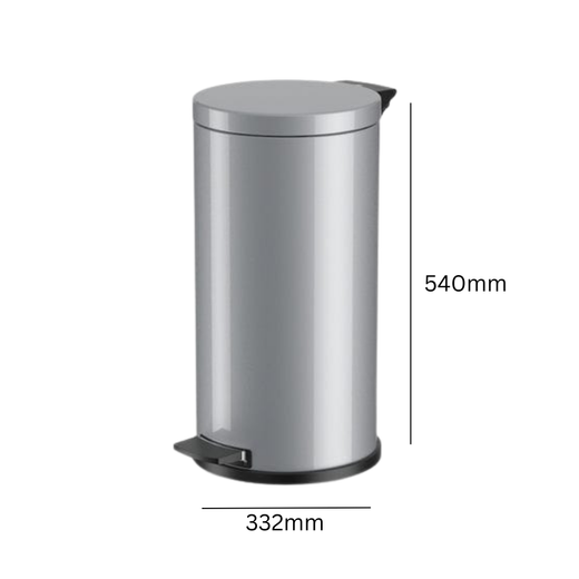 Hailo Solid 18-Litre Galvanised Pedal Bin