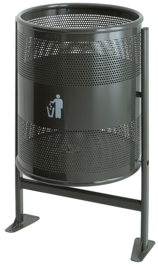 Graphite Grey Cylindrical Freestanding Bin. Available in 60 and 80 litre capacities.