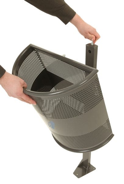 35L Heavy Duty Outdoor Litter Bin with a lock and tilting mechanism for easy emptying.