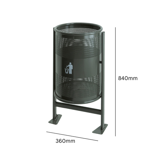 Heavy Duty Outdoor Litter Bin - 60 & 80 Litre Available