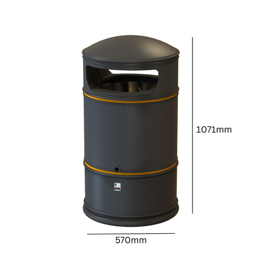 Heritage Hooded Top Litter Bin - 100 Litre