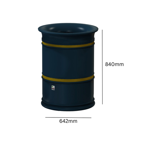 Heritage Round Open Top Litter Bin - 100 Litre