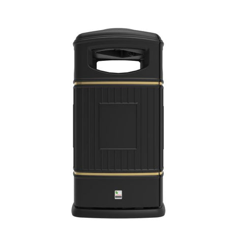 Heritage Square Hooded Outdoor Litter Bin - 110 Litre