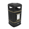 Heritage Square Hooded Outdoor Litter Bin - 110 Litre