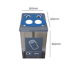 Box Cycle Novelty Hippo Cans Recycling Bin - 60 Litre