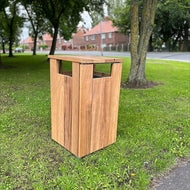 Iroko Hardwood Bin - 98 Litre