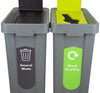 Slim Profile Recycling Bin with Integrated Signage - 70 Litre