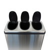 Push Lid Triple Recycling Bin - 3 x 20L