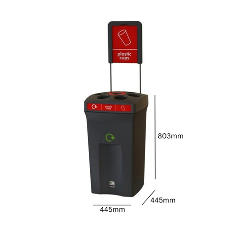 Internal Cup Recycling Bin - 100 Litre