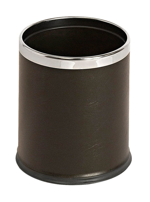 Leather Effect Hide a Bag Waste Paper Bin - 10 Litre