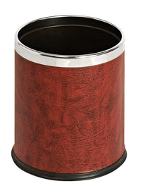 Leather Effect Hide a Bag Waste Paper Bin - 10 Litre