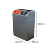 Lute Double Stream Recycling Bin - 160 Litre