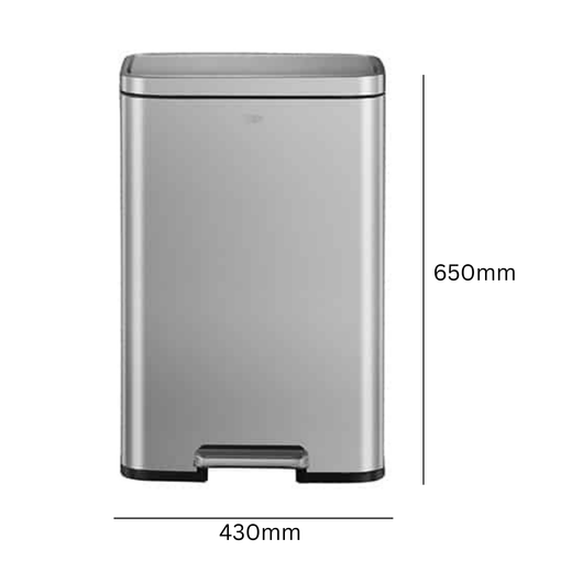 Madison 2 Compartment Kitchen Recycling Bin - 20 + 25 Litre