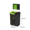 Meridian Dual Aperture Recycling Bin - 110 Litre