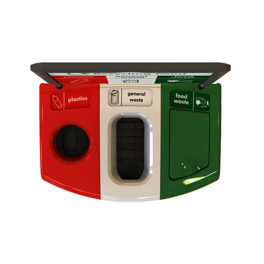 Mini Meridian Triple Opening Recycling Bin - 87 Litre