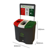 Mini Meridian Triple Opening Recycling Bin - 87 Litre