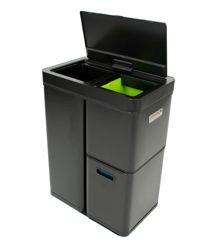 Mirage Stack 3 Compartment Sensor Bin - 60 Litre