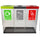 Triple Clear Recycling Station - 180 & 240 Litre Available