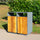 Dual Recycling Bin with Iroko Wood Panels - 200 Litres