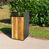 Neotour Litter bin with Iroko Wood Panels - 112 Litre