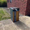 Neotour Litter bin with Iroko Wood Panels - 112 Litre