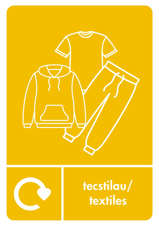 A5 Bilingual Recycling Stickers - 25 Waste Streams Available