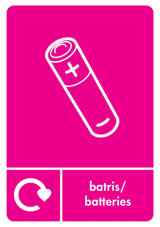 A5 Bilingual Recycling Stickers - 25 Waste Streams Available