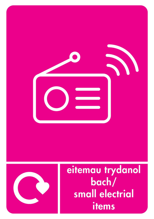 A5 Bilingual Recycling Stickers - 25 Waste Streams Available