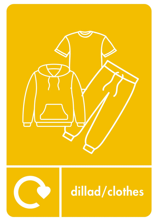A5 Bilingual Recycling Stickers - 25 Waste Streams Available