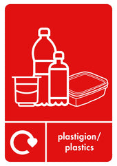 A5 Bilingual Recycling Stickers - 25 Waste Streams Available