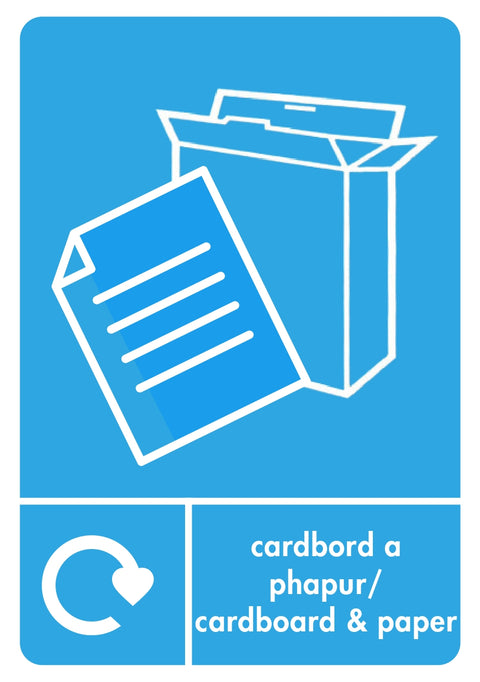 A5 Bilingual Recycling Stickers - 25 Waste Streams Available