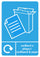 A5 Bilingual Paper & Cardboard Recycling Sticker (Cardbord)