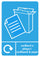 A5 Bilingual Paper & Cardboard Recycling Sticker (Cardbord)