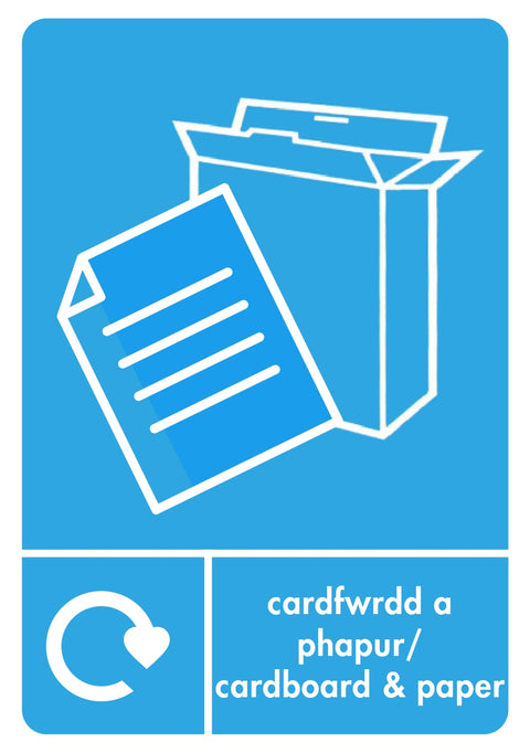 A5 Bilingual Recycling Stickers - 25 Waste Streams Available
