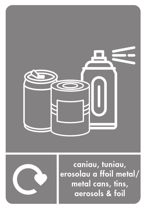 A5 Bilingual Recycling Stickers - 25 Waste Streams Available