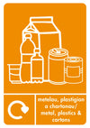 A5 Bilingual Recycling Stickers - 25 Waste Streams Available