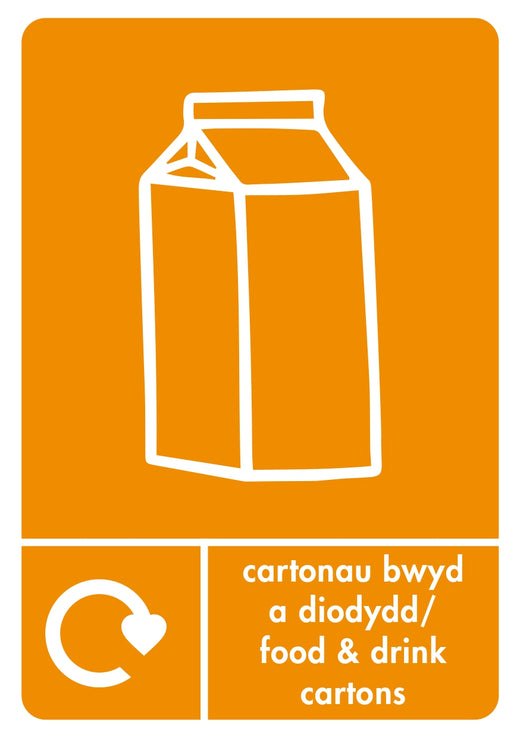 A5 Bilingual Recycling Stickers - 25 Waste Streams Available