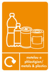 A5 Bilingual Recycling Stickers - 25 Waste Streams Available