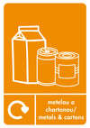 A5 Bilingual Recycling Stickers - 25 Waste Streams Available