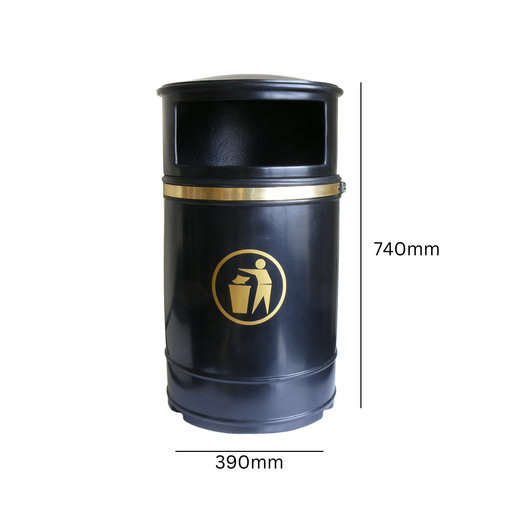 Nickleby Outdoor Mountable Waste Bin - 40 Litre