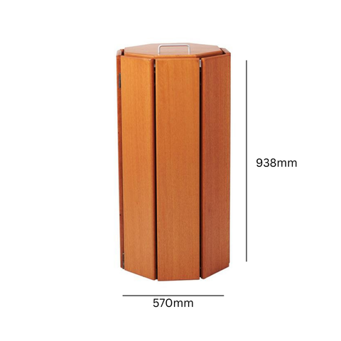 Octaganol Wooden External Bin - 100 Litre